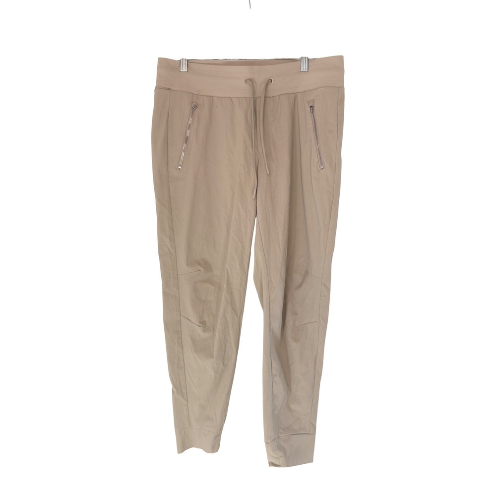 Athleta Trekkie North High Rise Jogger Pant Tan Workout Athleisure Size‎ 12